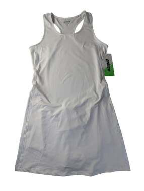 Prince Girls Youth Medium White Tennis Match Dress with Compression Shorts NEW